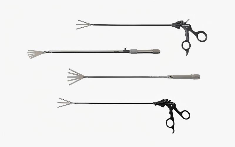 Reusable Laparoscopic Instruments in Fan Retractor